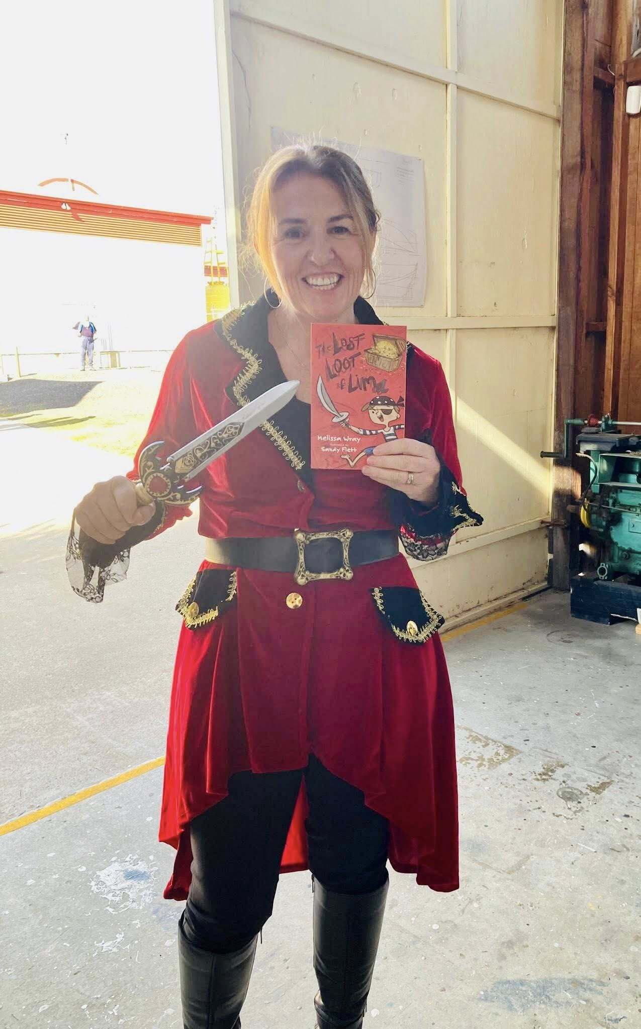Melissa at the launch of The Lost Loot of Lima.