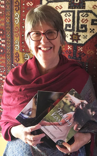 Rosanne Hawke posing with the Beyond Borders series